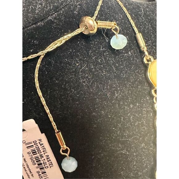 NEW WITH TAGS Stunning adjustable RARE FIND Mid-Century Multi-gemstone Framed St - Picture 5 of 7